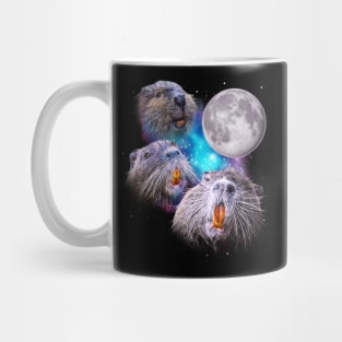 Three Beavers Howl at the Moon Mug